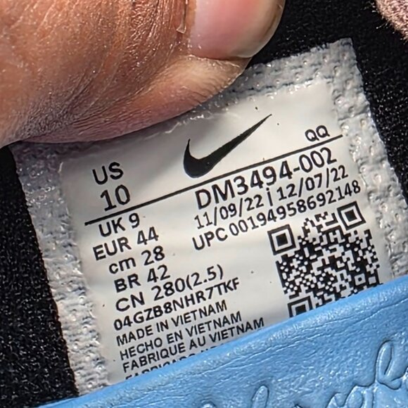 Nike SB Chron 2 Mens Size 10 Triple Black Shoes Skateboarding Casual Walking - Picture 7 of 13